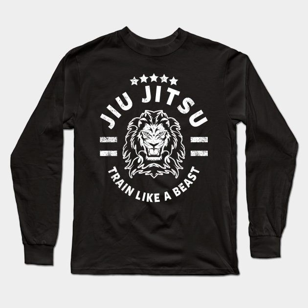 JIU JITSU - TRAIN LIKE A BEAST Long Sleeve T-Shirt by Tshirt Samurai